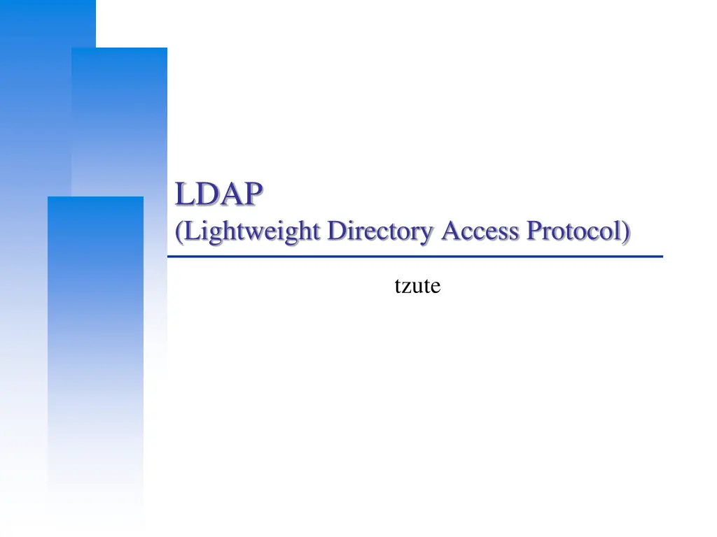ldap lightweight directory access protocol n.w