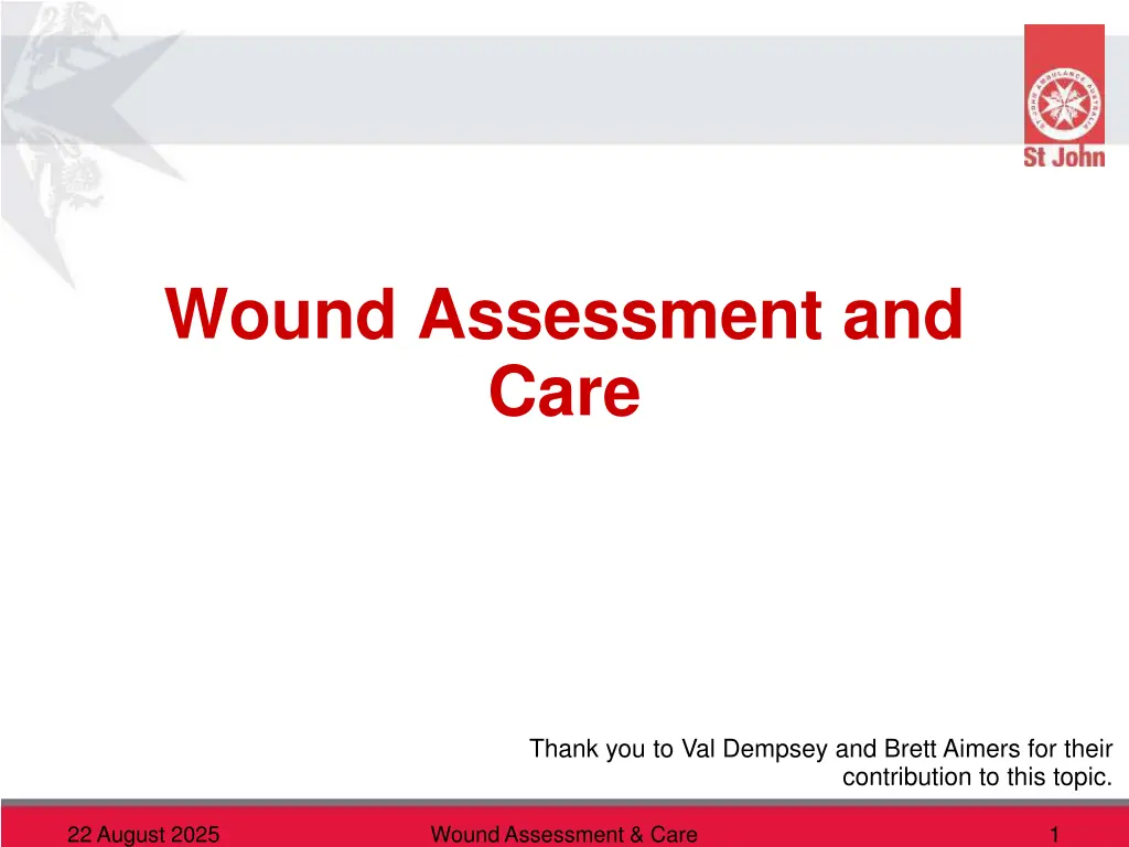 wound assessment and care n.w