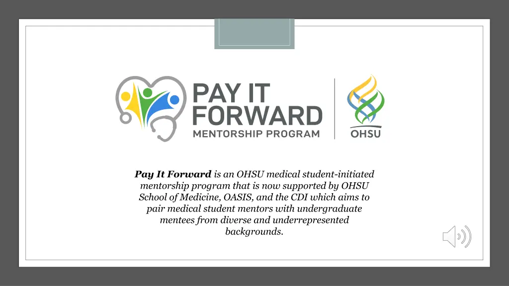 pay it forward is an ohsu medical student n.w