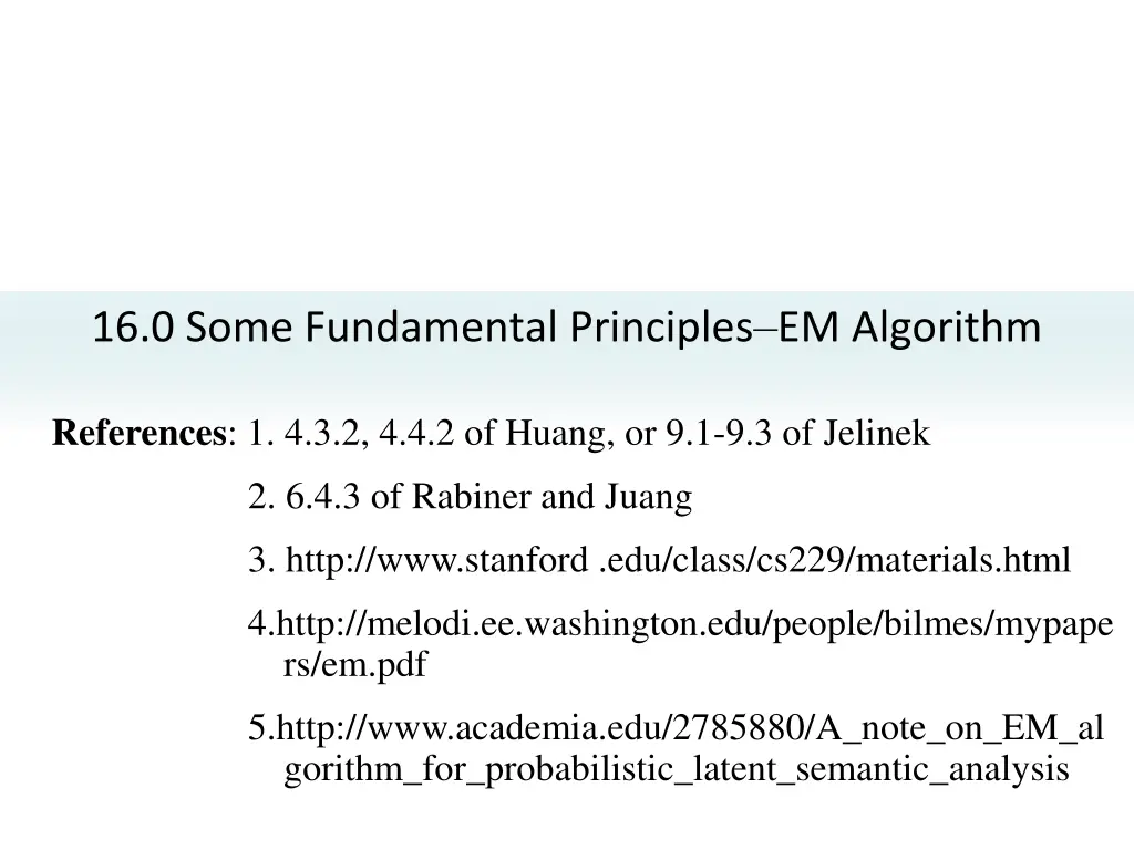 16 0 some fundamental principles em algorithm n.w