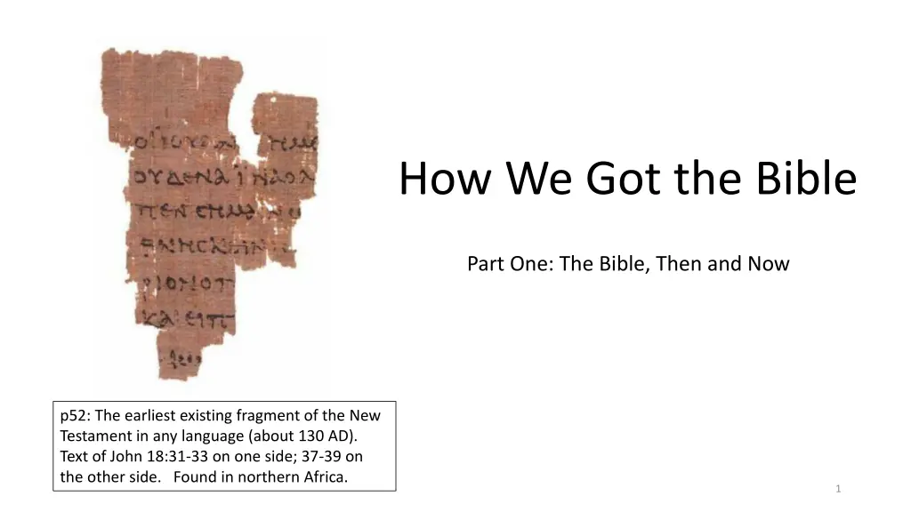 how we got the bible n.w