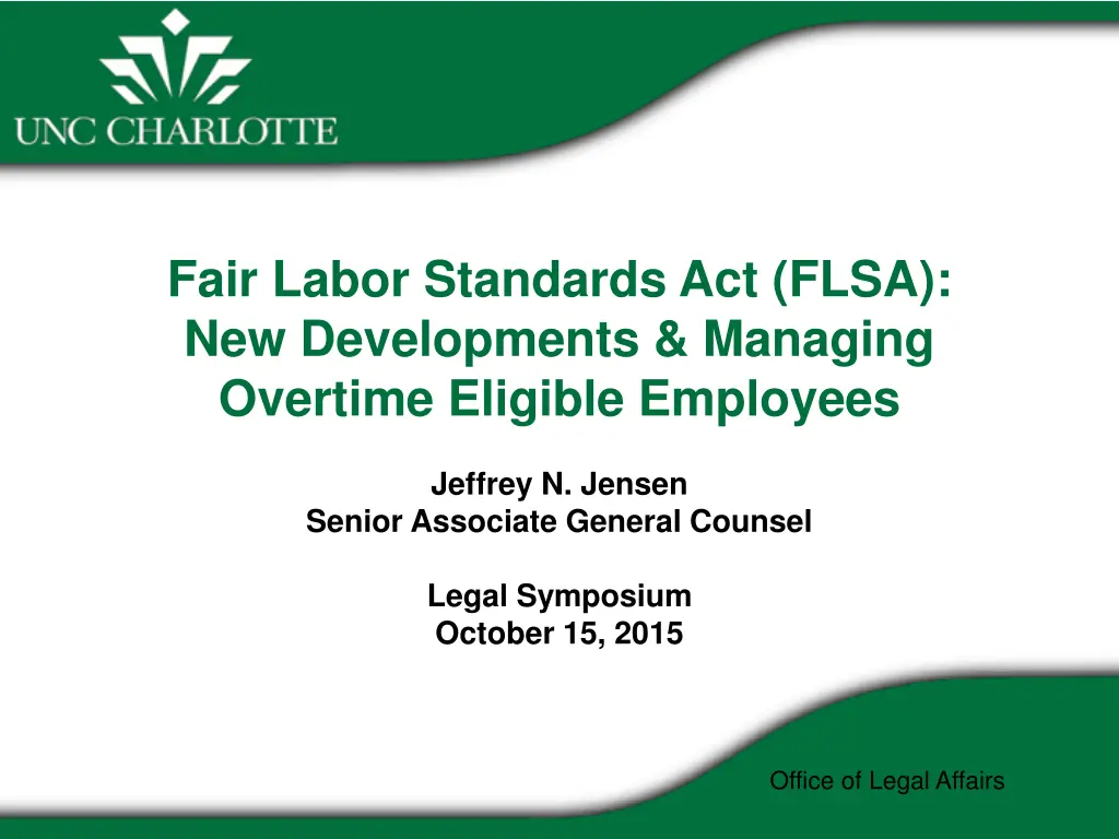 fair labor standards act flsa new developments n.w