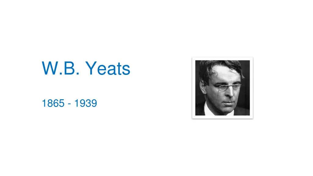 w b yeats n.w