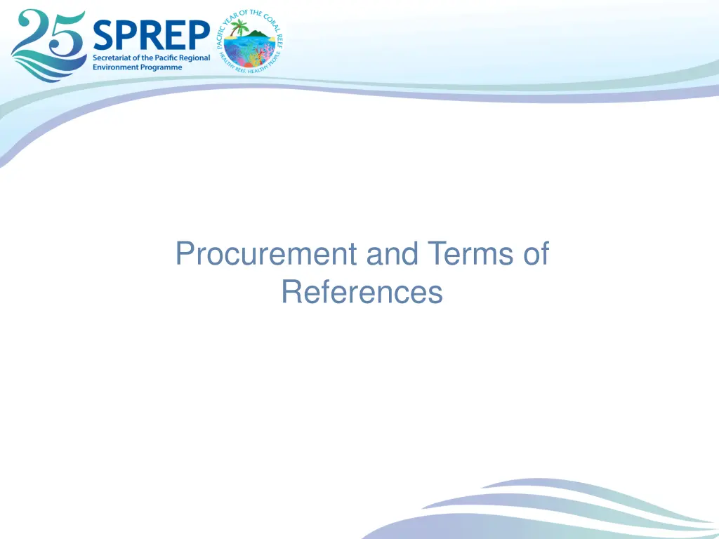 procurement and terms of references n.w