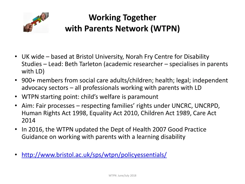 working together with parents network wtpn n.w