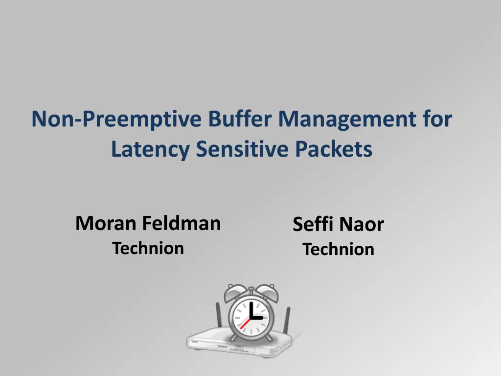 non preemptive buffer management for latency n.w