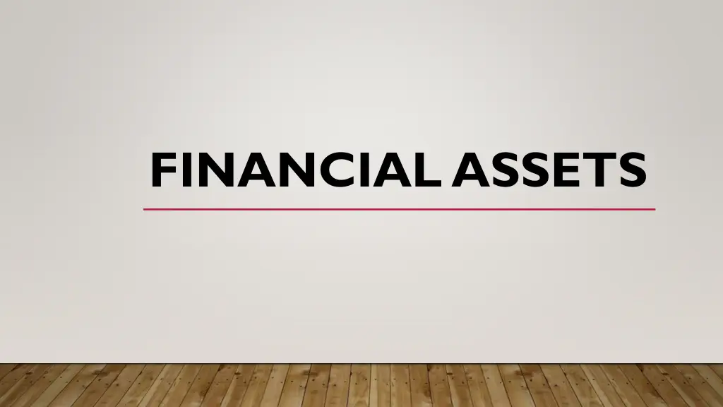 financial assets n.w