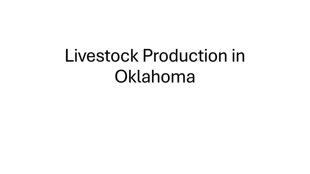 livestock production in oklahoma n.w