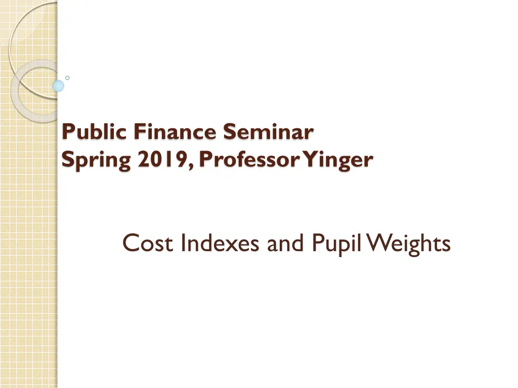 public finance seminar spring 2019 professor n.w