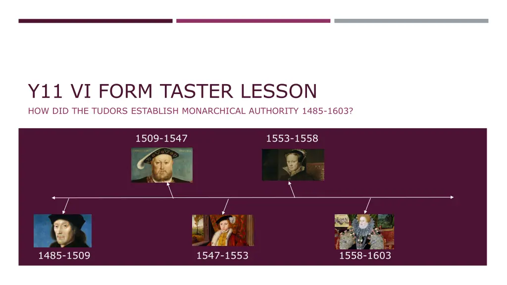 y11 vi form taster lesson how did the tudors n.w