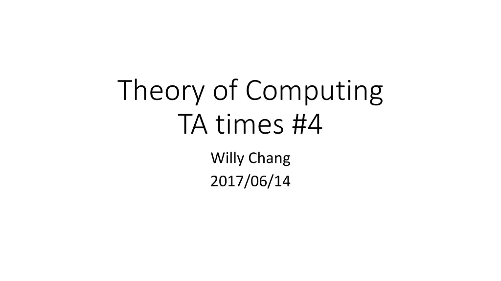 theory of computing ta times 4 n.w