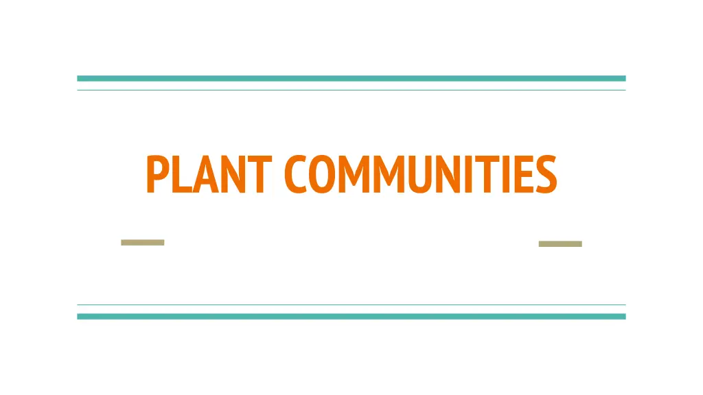 plant communities n.w