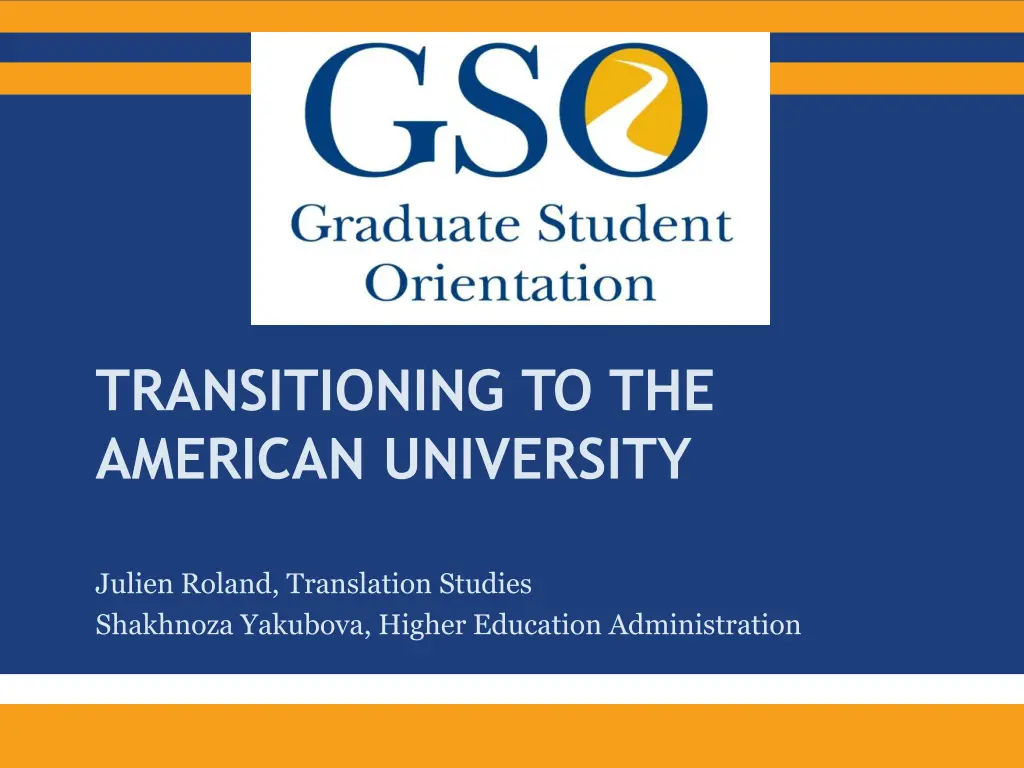 transitioning to the american university n.w