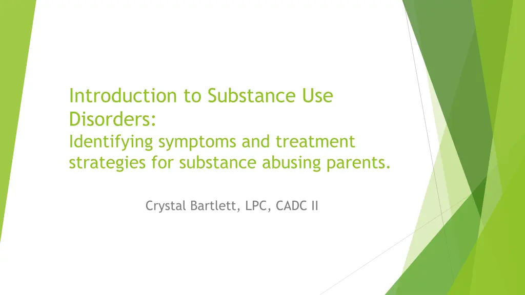 introduction to substance use disorders n.w
