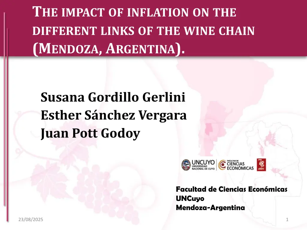 t he impact of inflation on the different links n.w