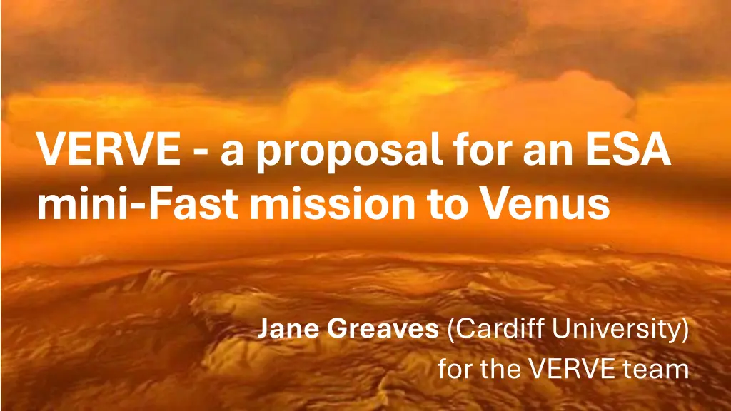 verve a proposal for an esa mini fast mission n.w