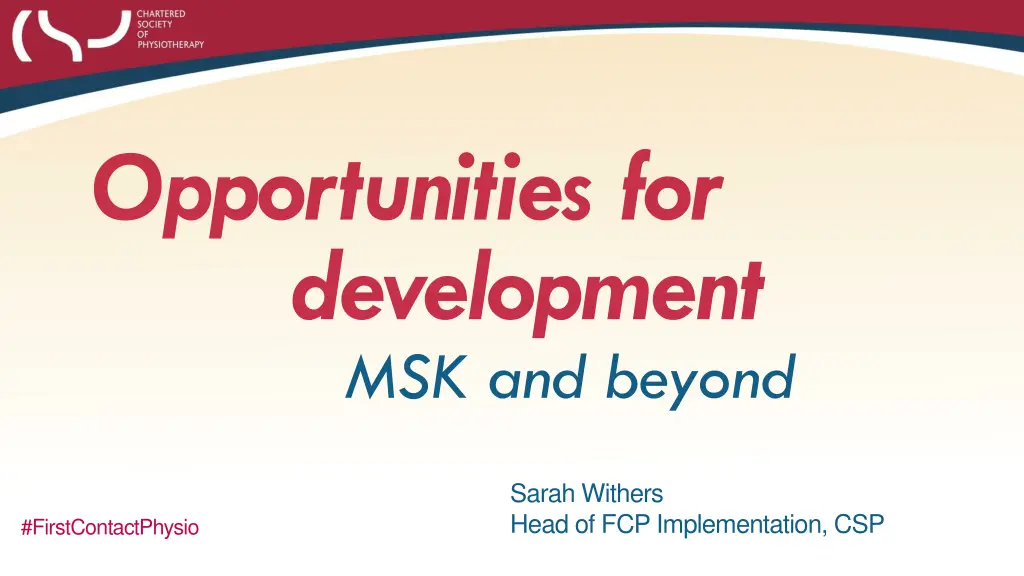 opportunities for development n.w