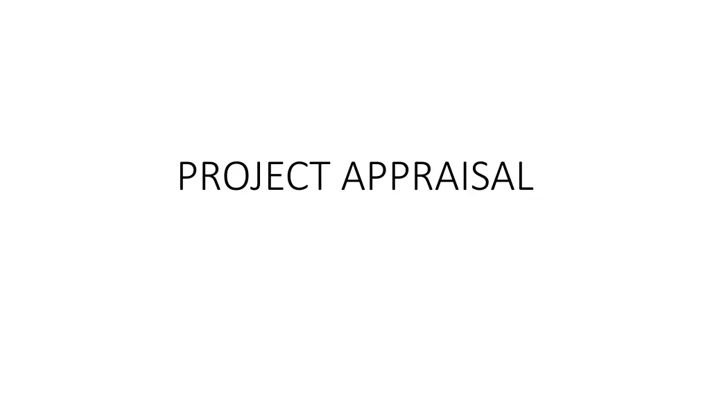 project appraisal n.w