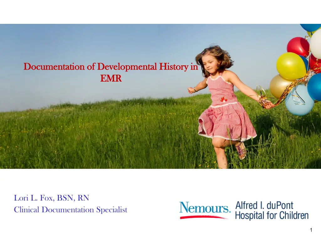 documentation of developmental history n.w