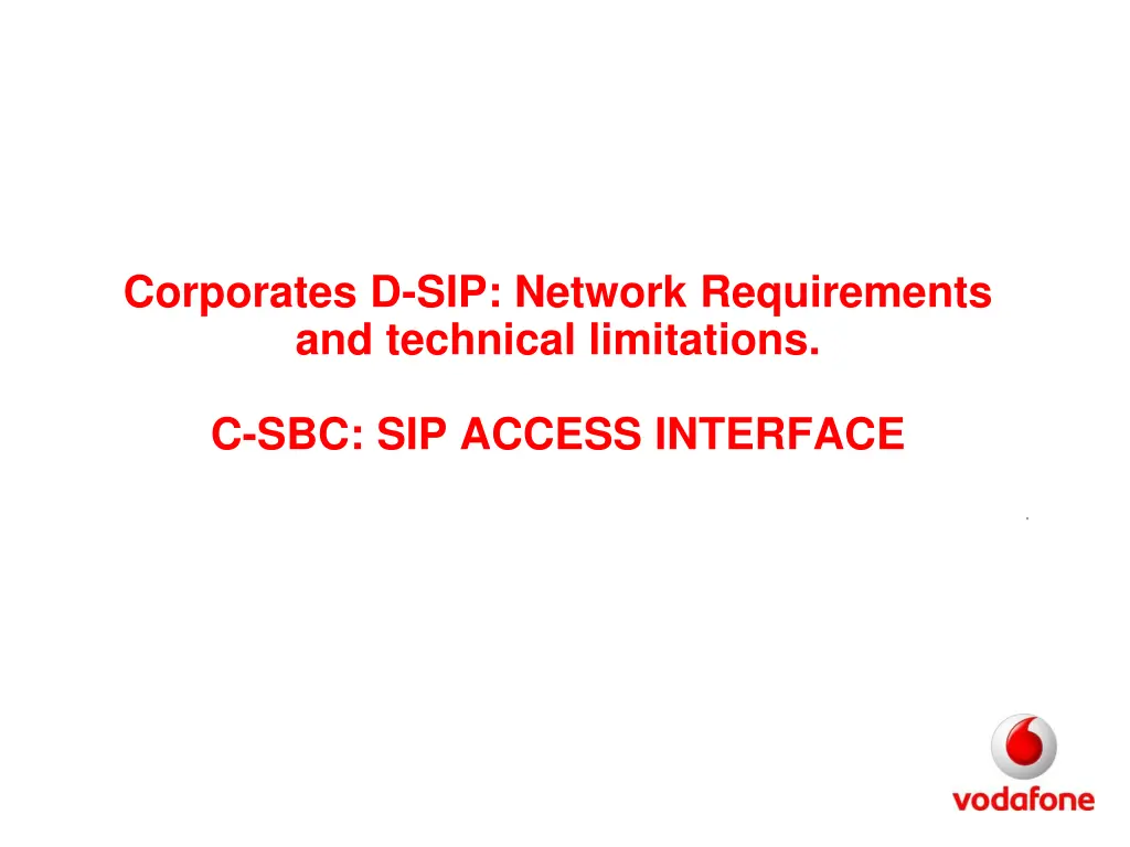 corporates d sip network requirements n.w