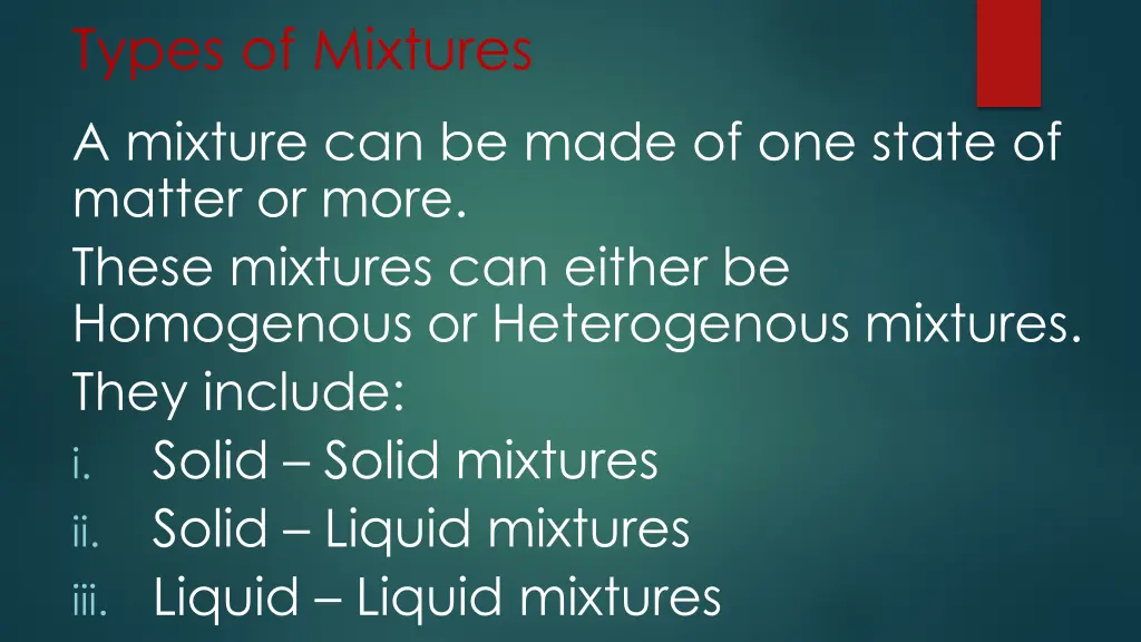 types of mixtures a mixture can be made n.w
