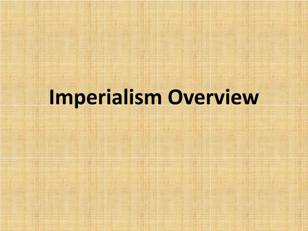 imperialism overview n.w