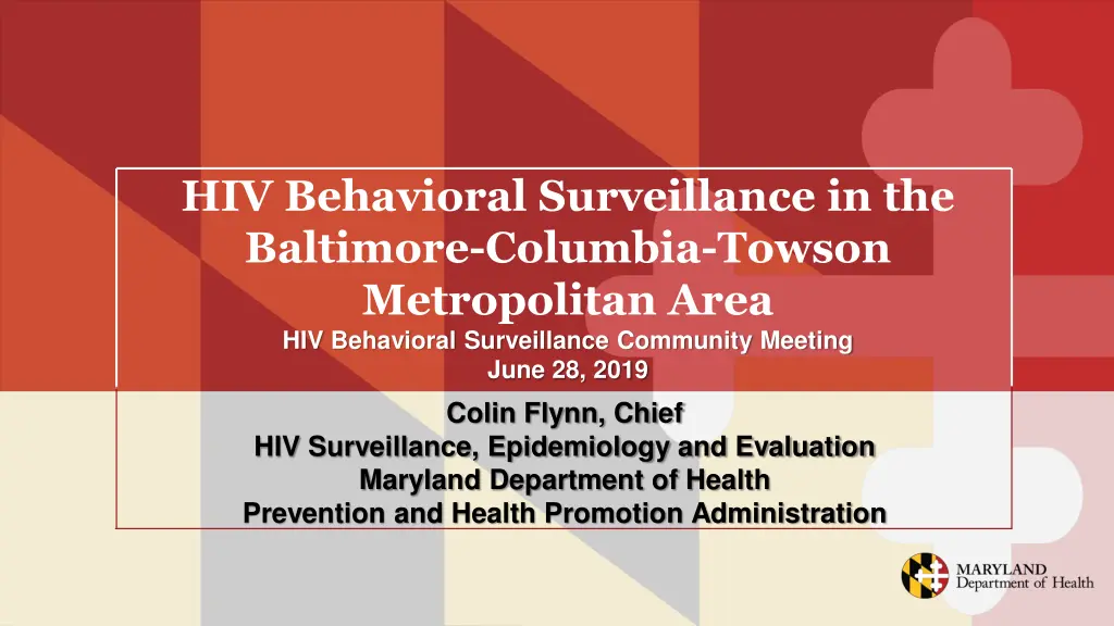 hiv behavioral surveillance in the baltimore n.w