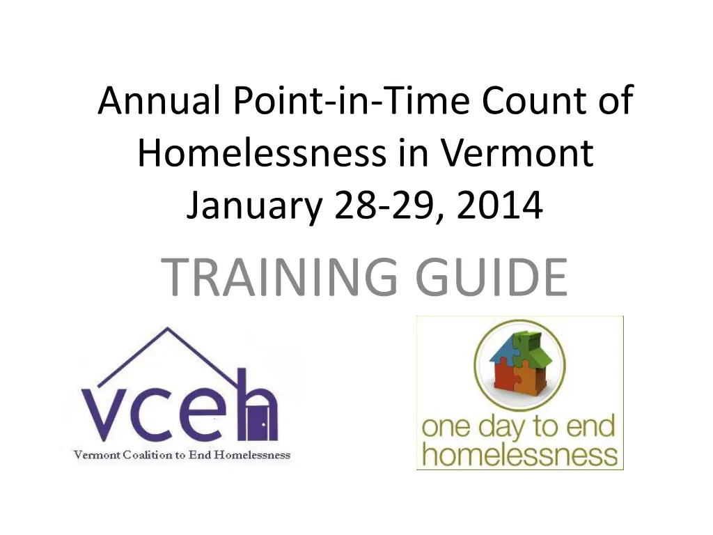 annual point in time count of homelessness n.w