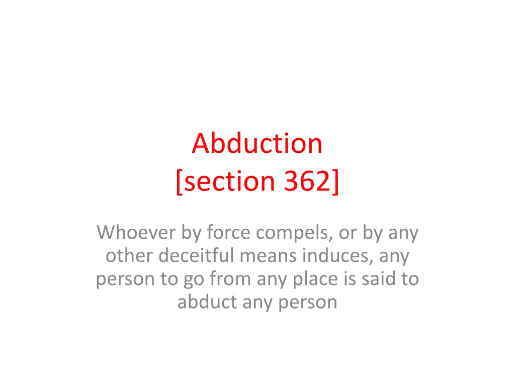abduction section 362 n.w