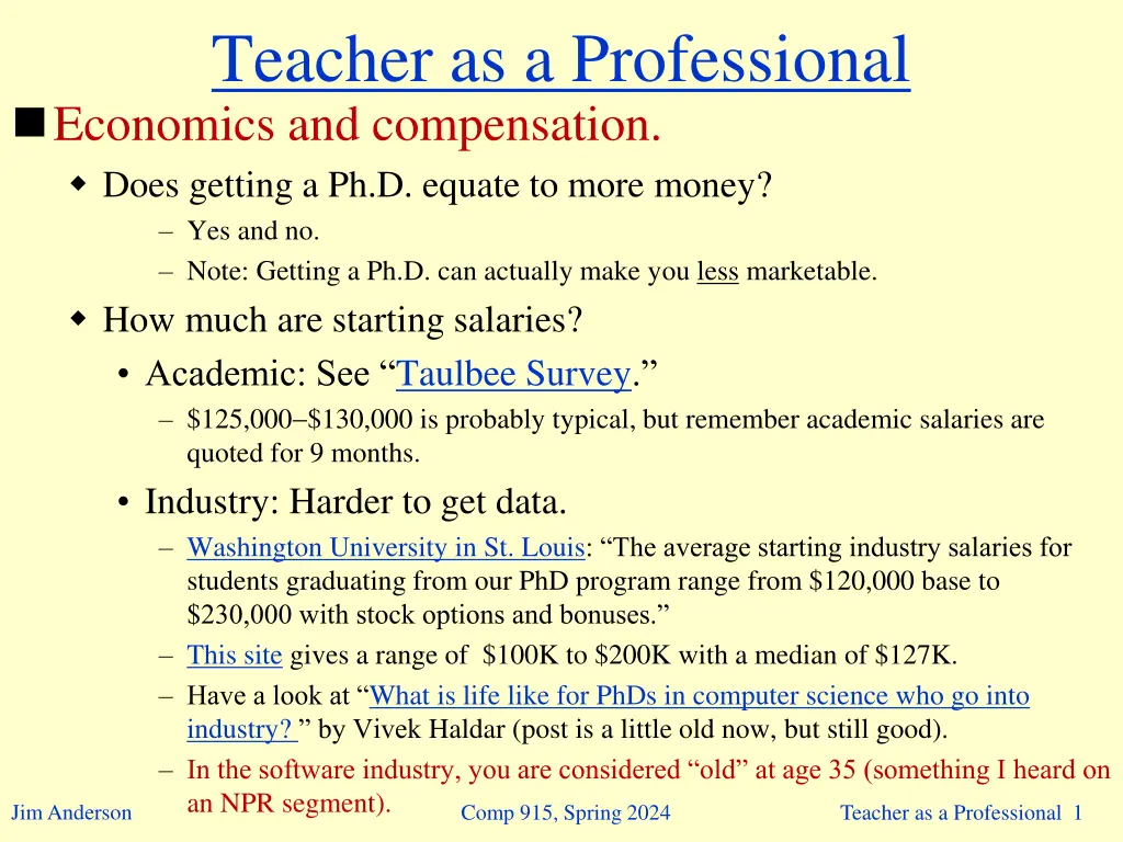 teacher as a professional economics n.w
