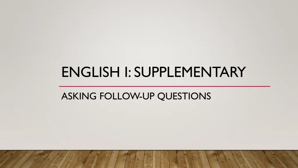 english i supplementary n.w