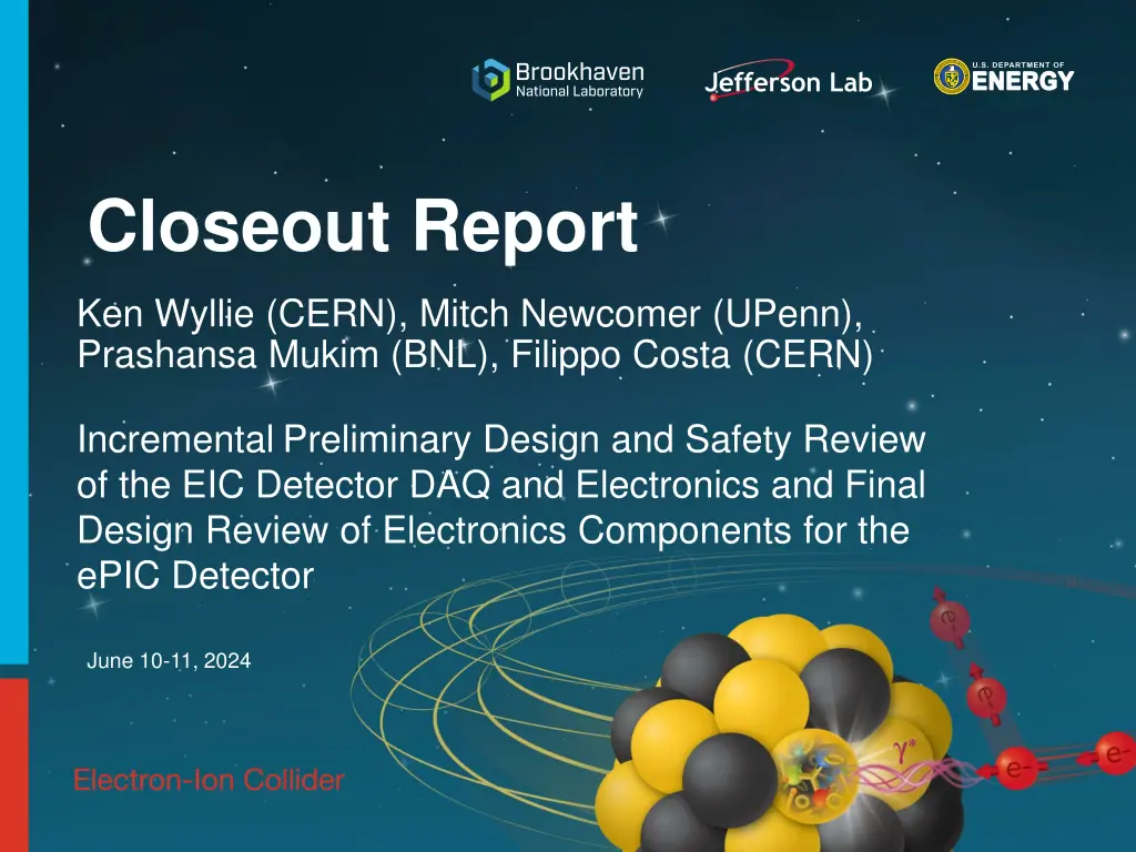 closeout report n.w