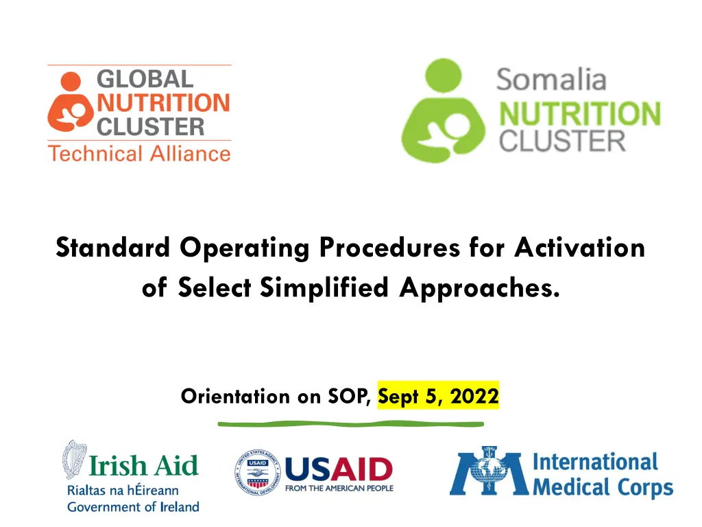 standard operating procedures for activation n.w