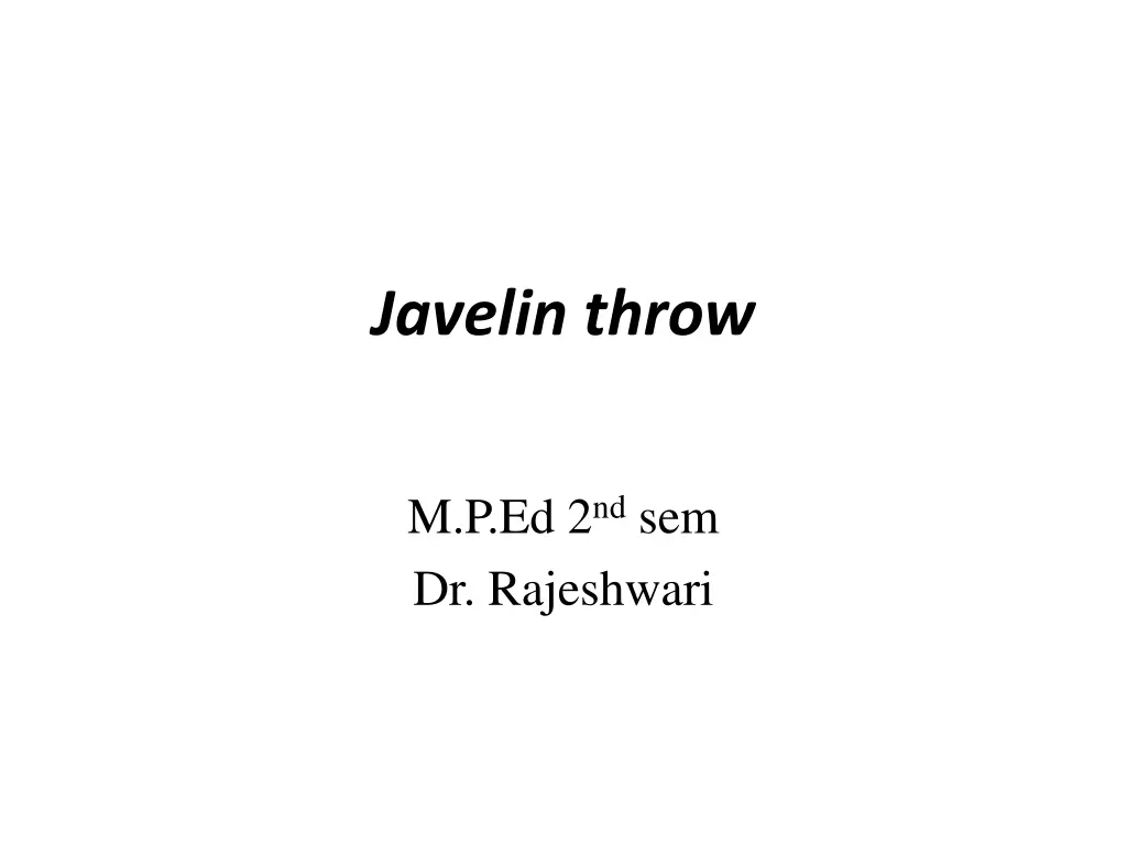 javelin throw n.w