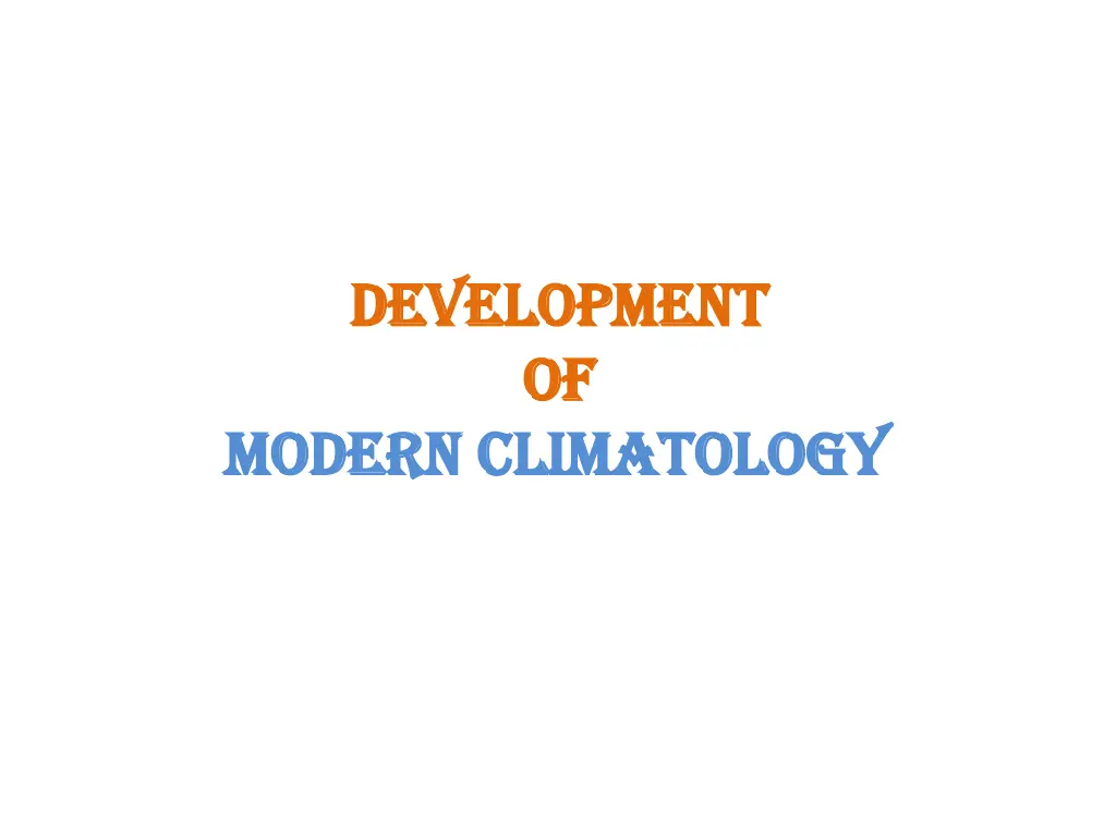 development development of of modern modern n.w