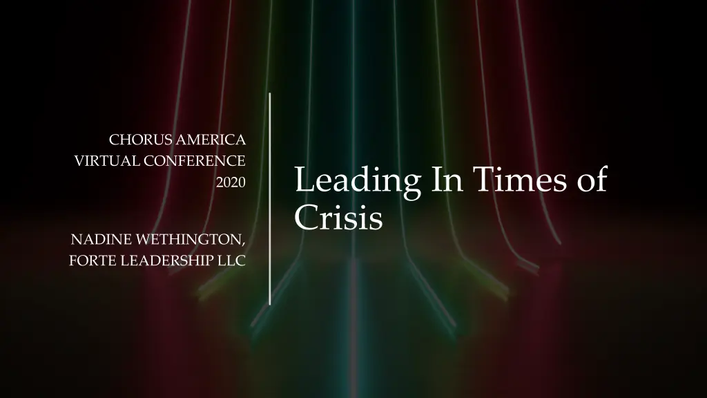 chorus america virtual conference n.w