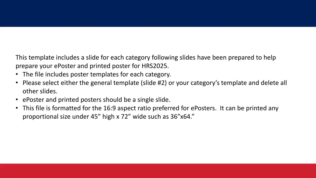 this template includes a slide for each category n.w