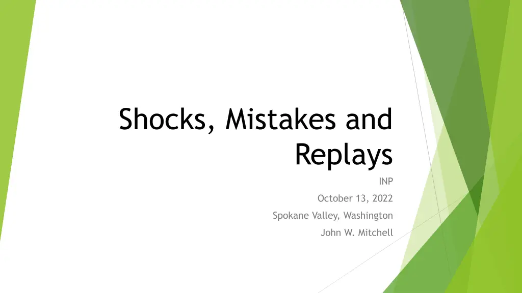 shocks mistakes and n.w