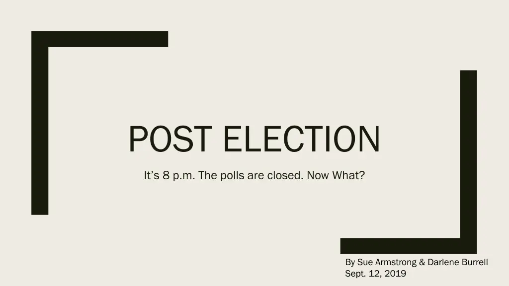 post election n.w