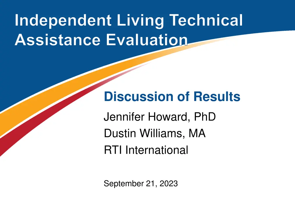 independent living technical assistance evaluation n.w