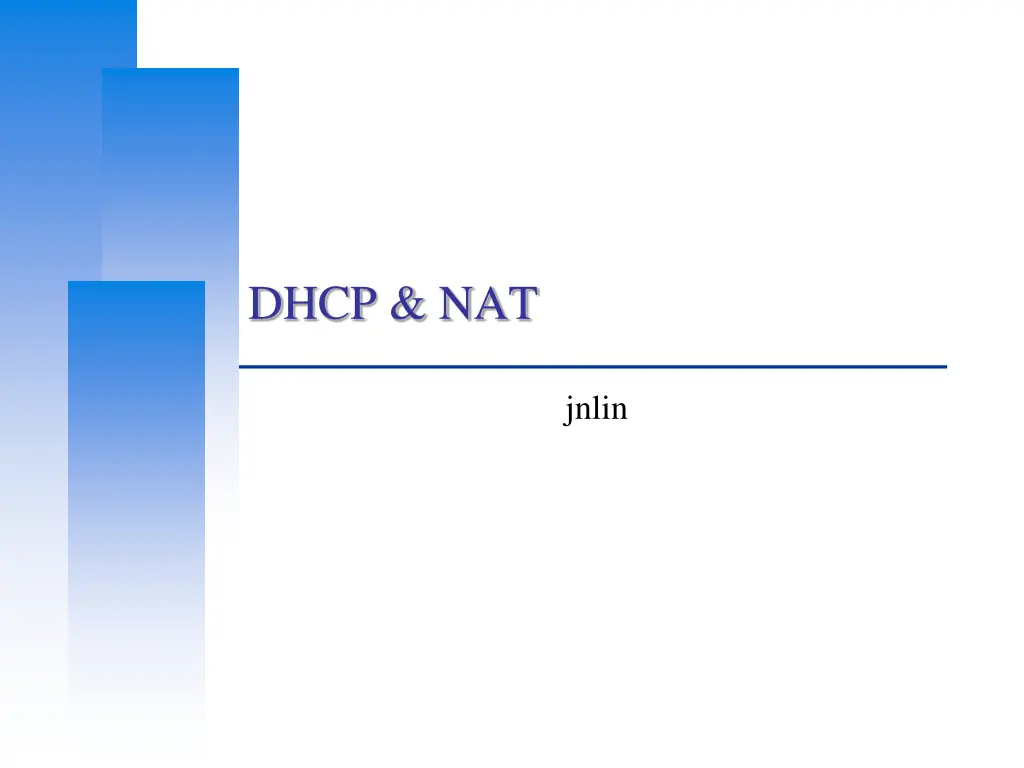 dhcp nat n.w