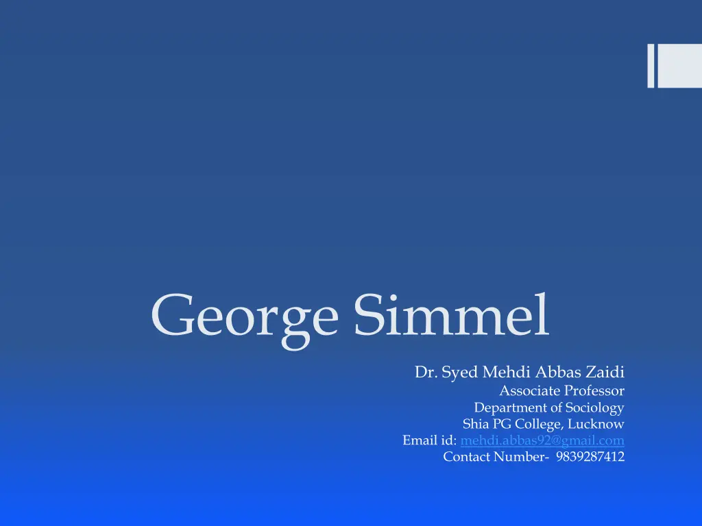 george simmel n.w