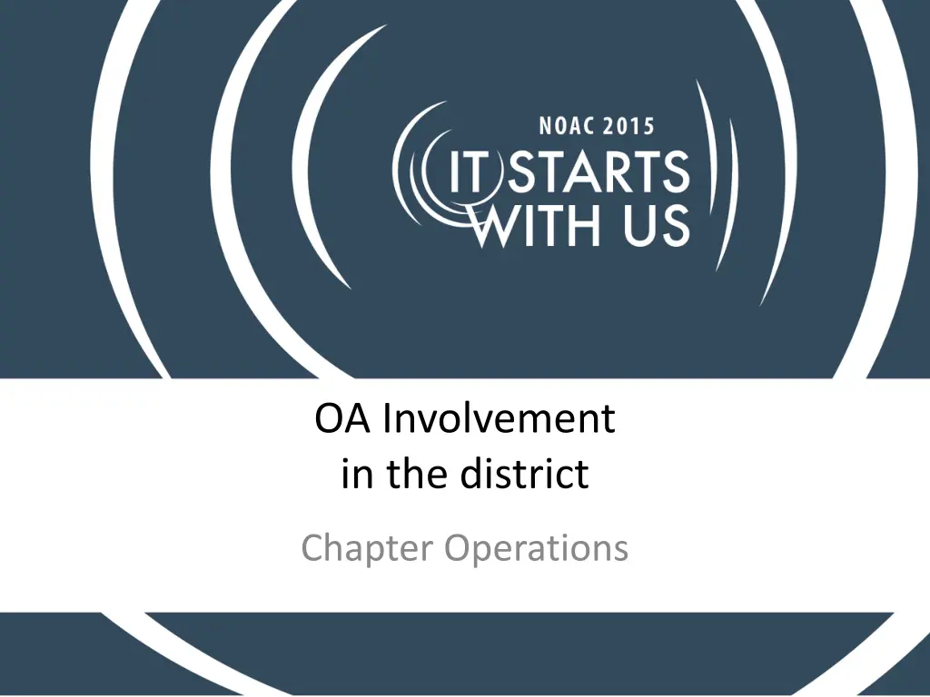 oa involvement in the district n.w