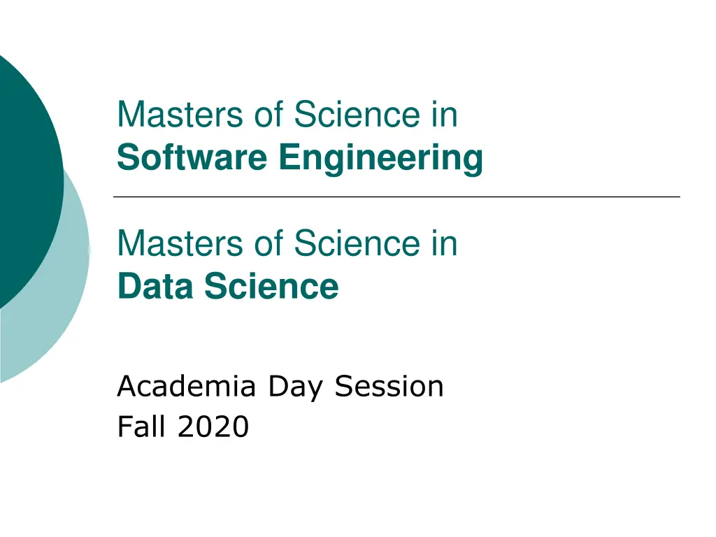 masters of science in software engineering n.w