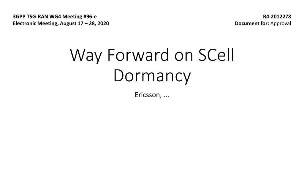3gpp tsg ran wg4 meeting 96 e electronic meeting n.w