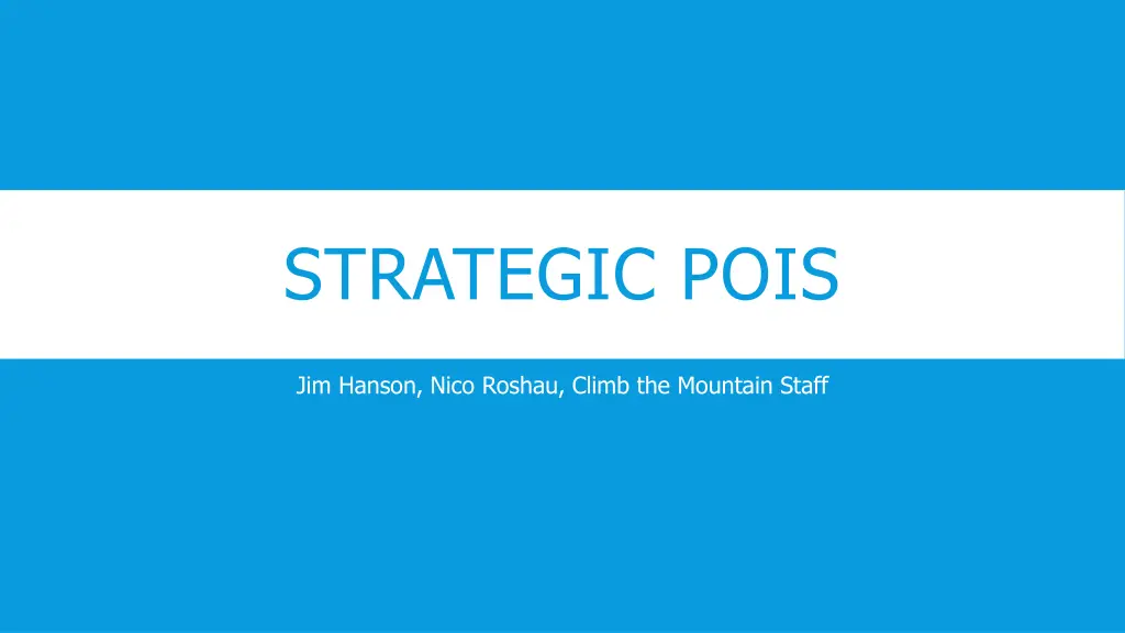 strategic pois n.w