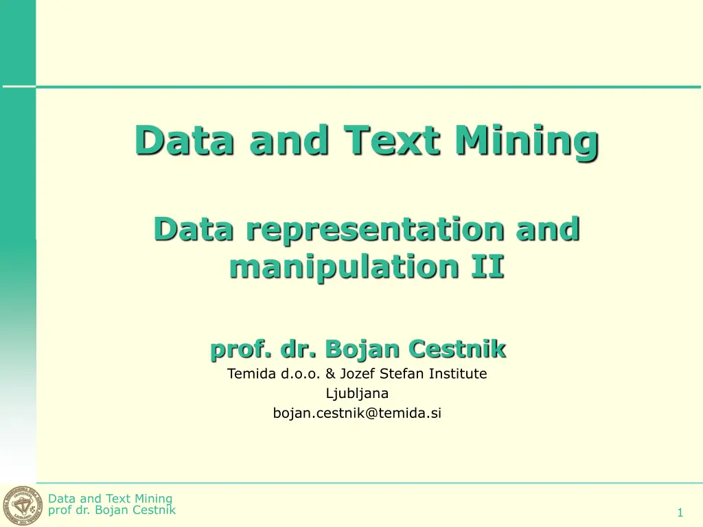 data and text mining n.w