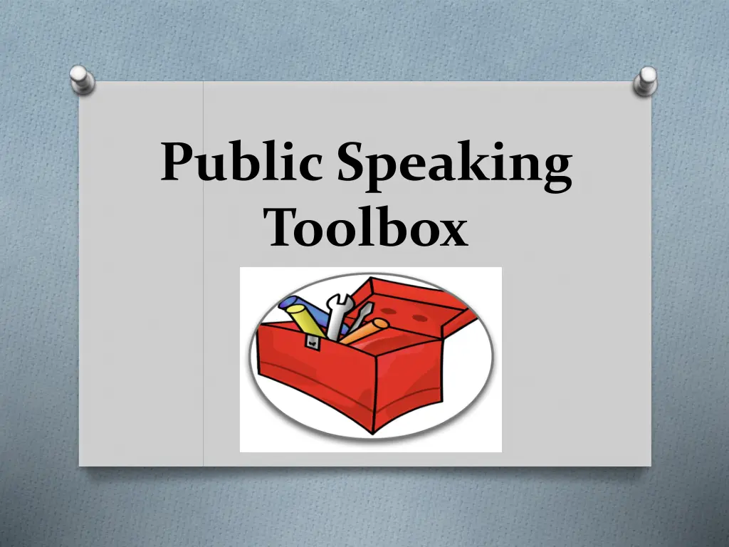 public speaking toolbox n.w