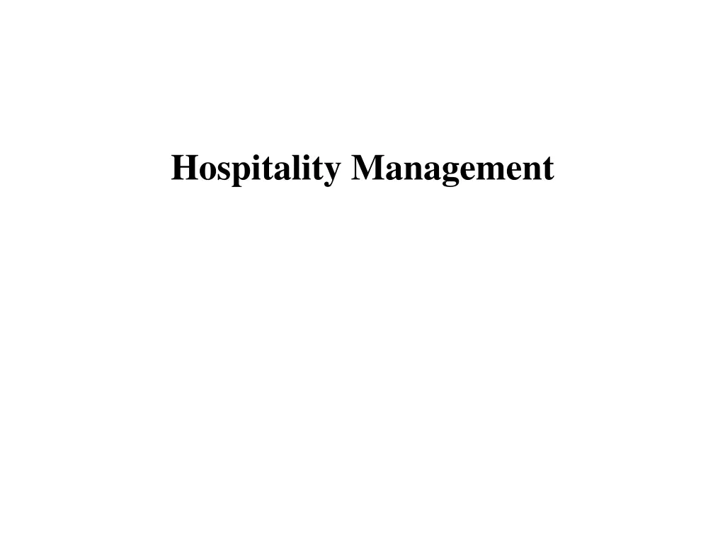 hospitality management n.w