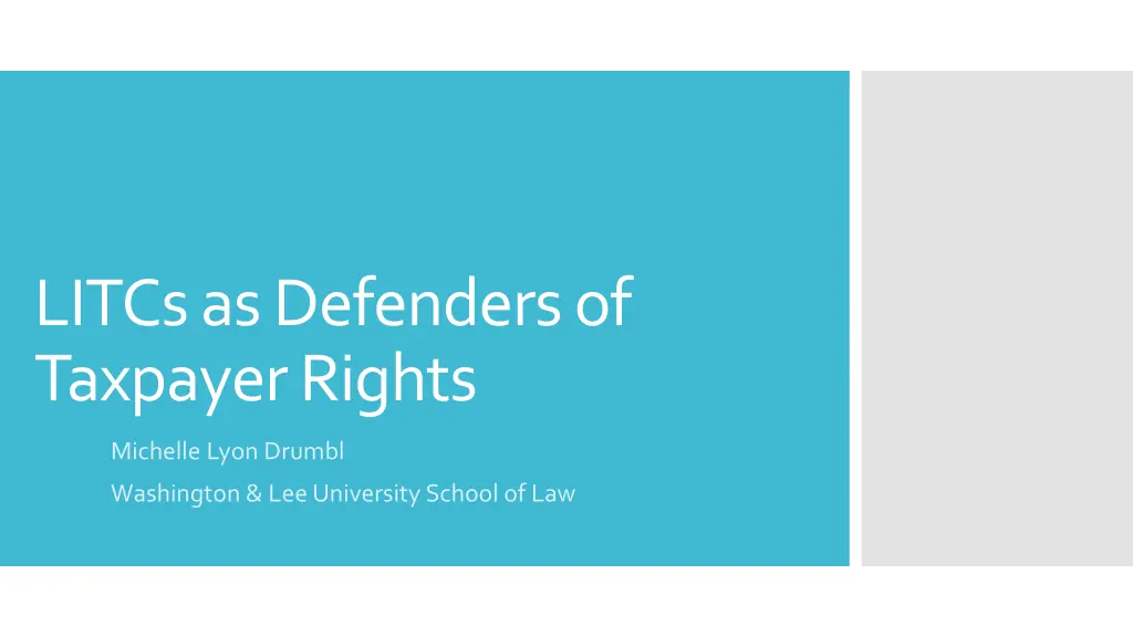 litcs as defenders of taxpayer rights n.w